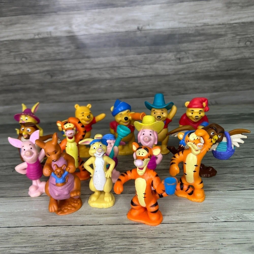 Winnie The Pooh Figures Lot Friends Cake Topper Pooh Tigger Eeyore Owl Rabbit